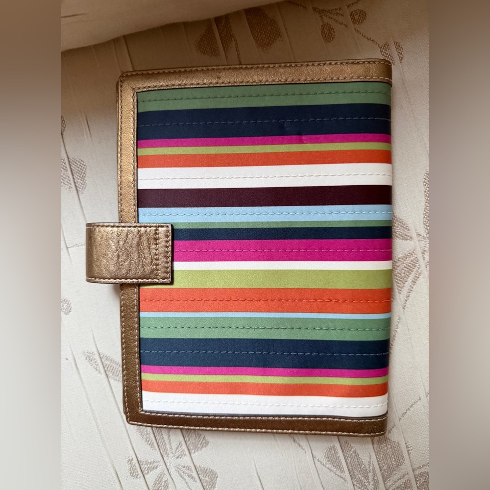 RARE Coach Legacy stripe agenda planner notebook cover NO PEN - Picture 2 of 9